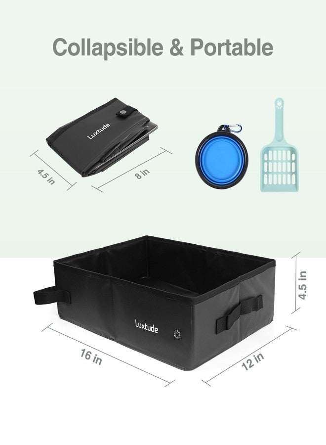 لوكس تيود صندوق فضلات القطط المحمول من لوكستود، قابل للطي مع حقيبة حمل للسفر، عديم الرائحة ومقاوم للماء، مناسب للسيارة والرحلات البرية وغرف الفنادق - Image 5